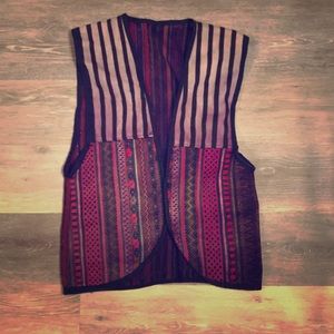 Handmade Patchwork/ Embroidered Vest Sz S